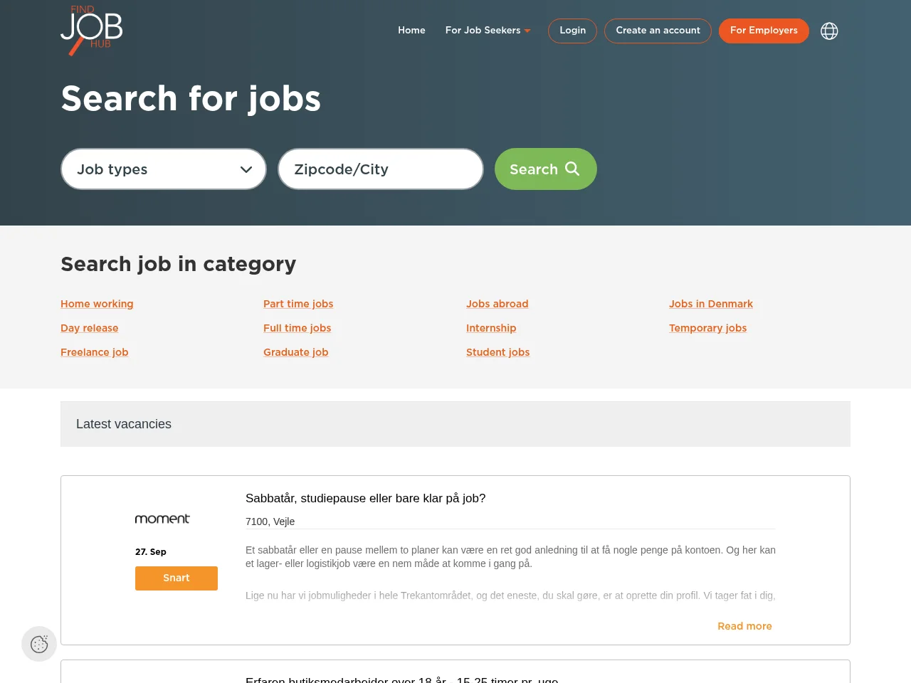 FindJobHub screenshot FindJobHub job board platform screenshot showing job search interface