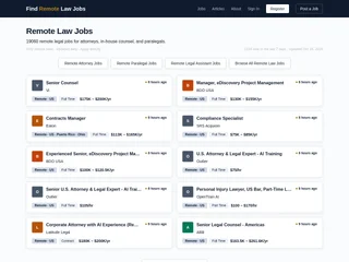 Find Remote Law Jobs platform preview