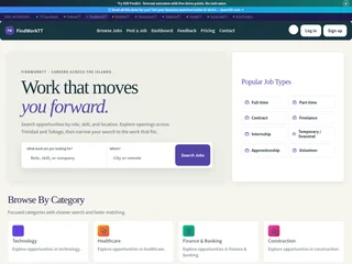 FindWorkTT platform preview FindWorkTT platform preview