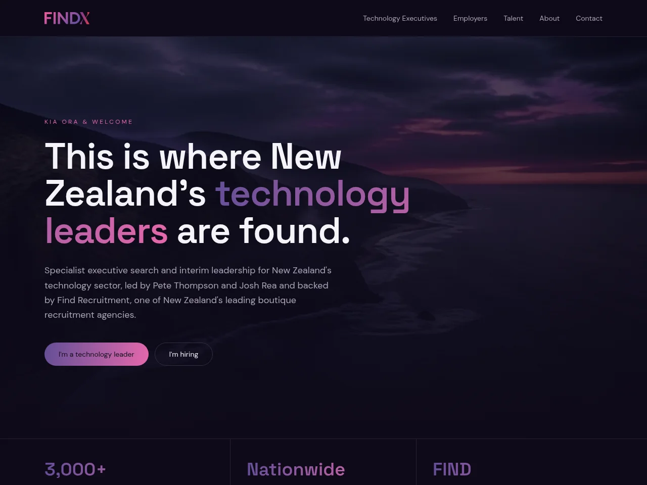 FINDX website screenshot