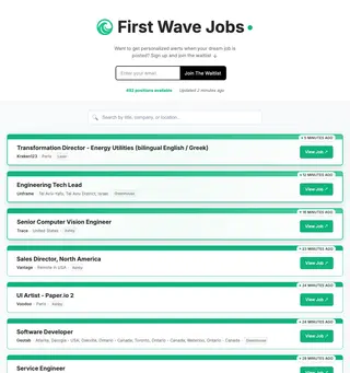 First Wave Jobs platform preview