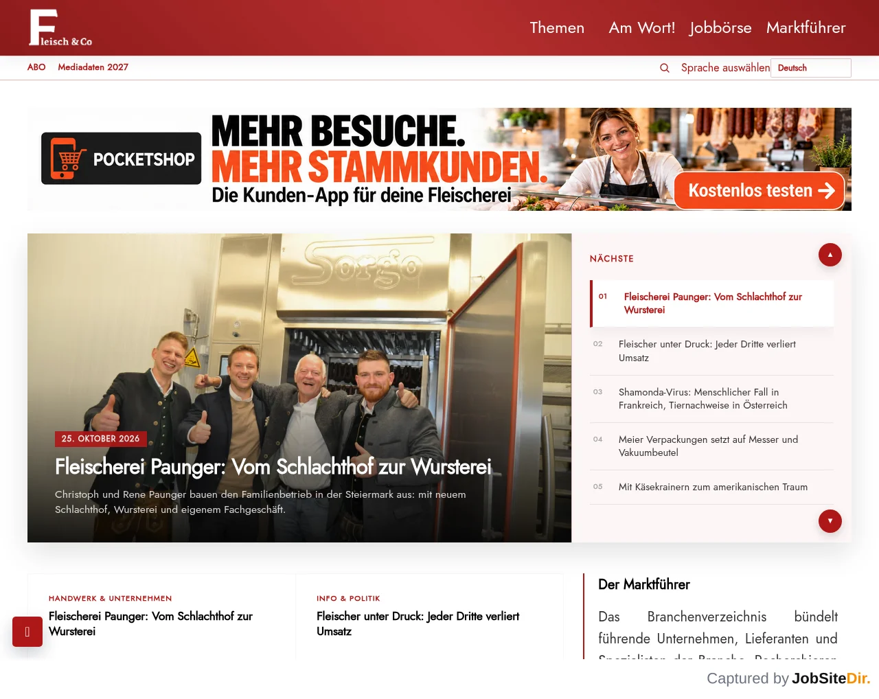 Fleisch & Co screenshot Fleisch & Co website screenshot
