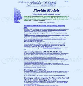 Florida Models platform preview
