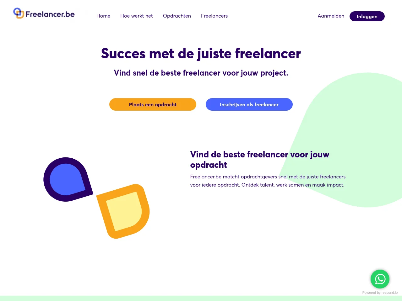 Freelancer.be screenshot Freelancer.be job board platform screenshot showing job search interface