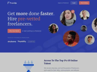 FreeUp platform preview FreeUp platform preview