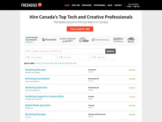 FreshGigs.ca platform preview FreshGigs.ca platform preview