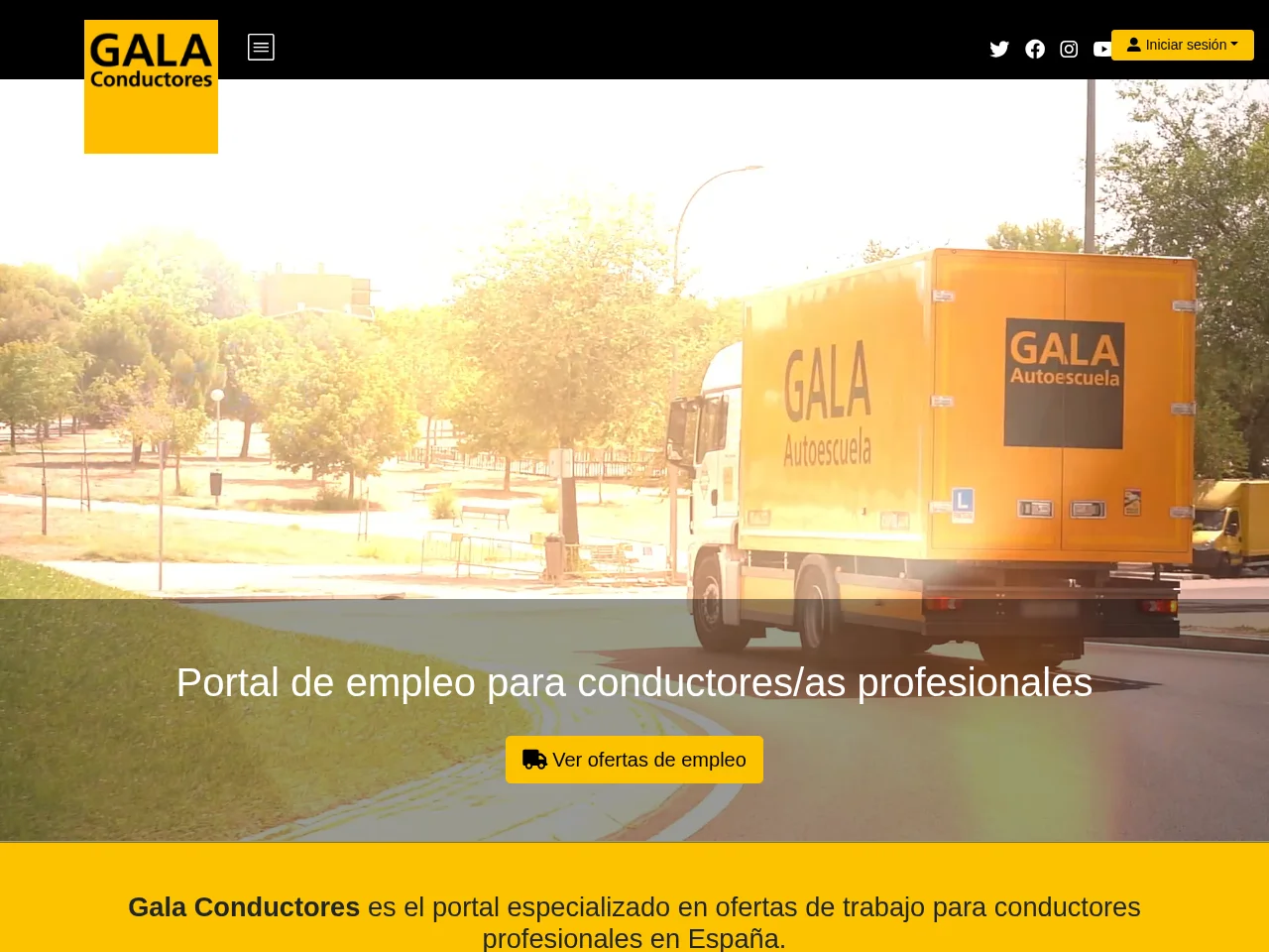 Gala Conductores screenshot Gala Conductores website screenshot