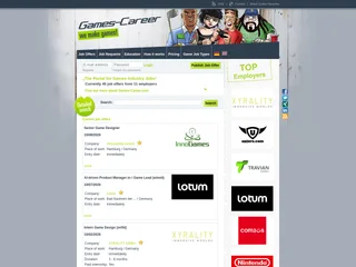 Games-Career.com platform preview