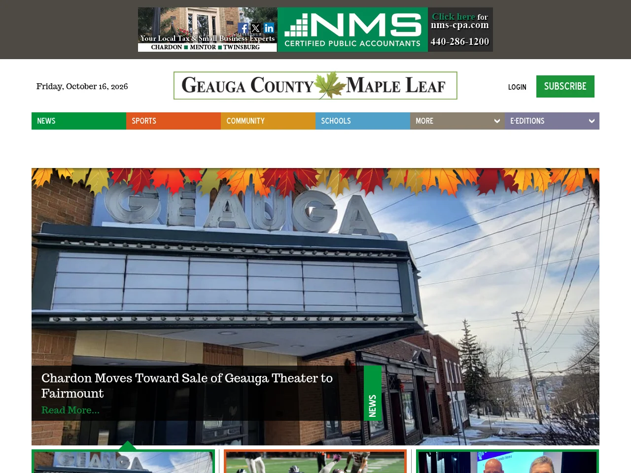 Geauga County Maple Leaf screenshot Geauga County Maple Leaf website screenshot