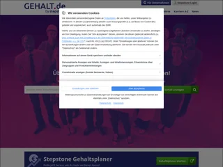 GEHALT.de platform preview