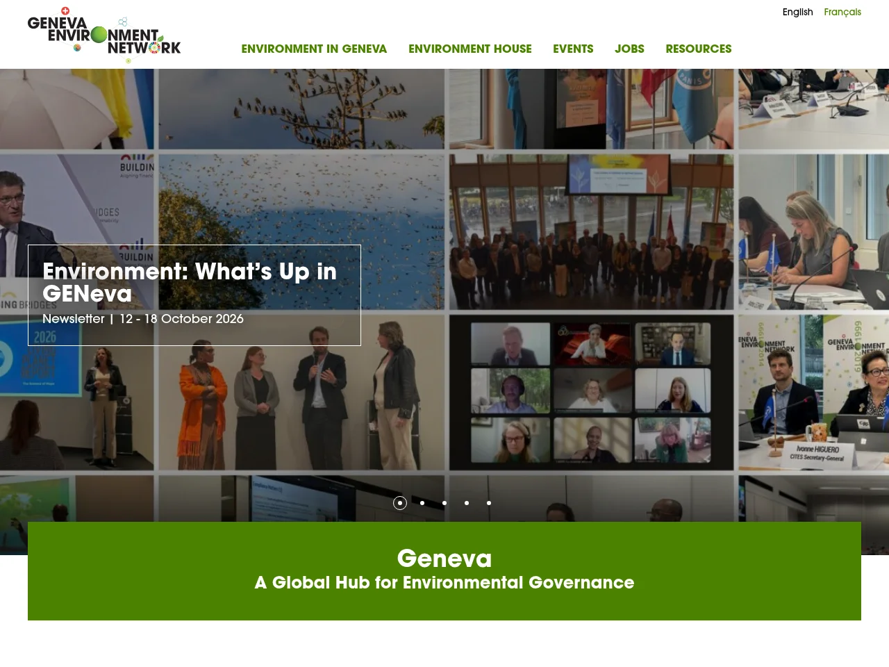 Geneva Environment Network website screenshot