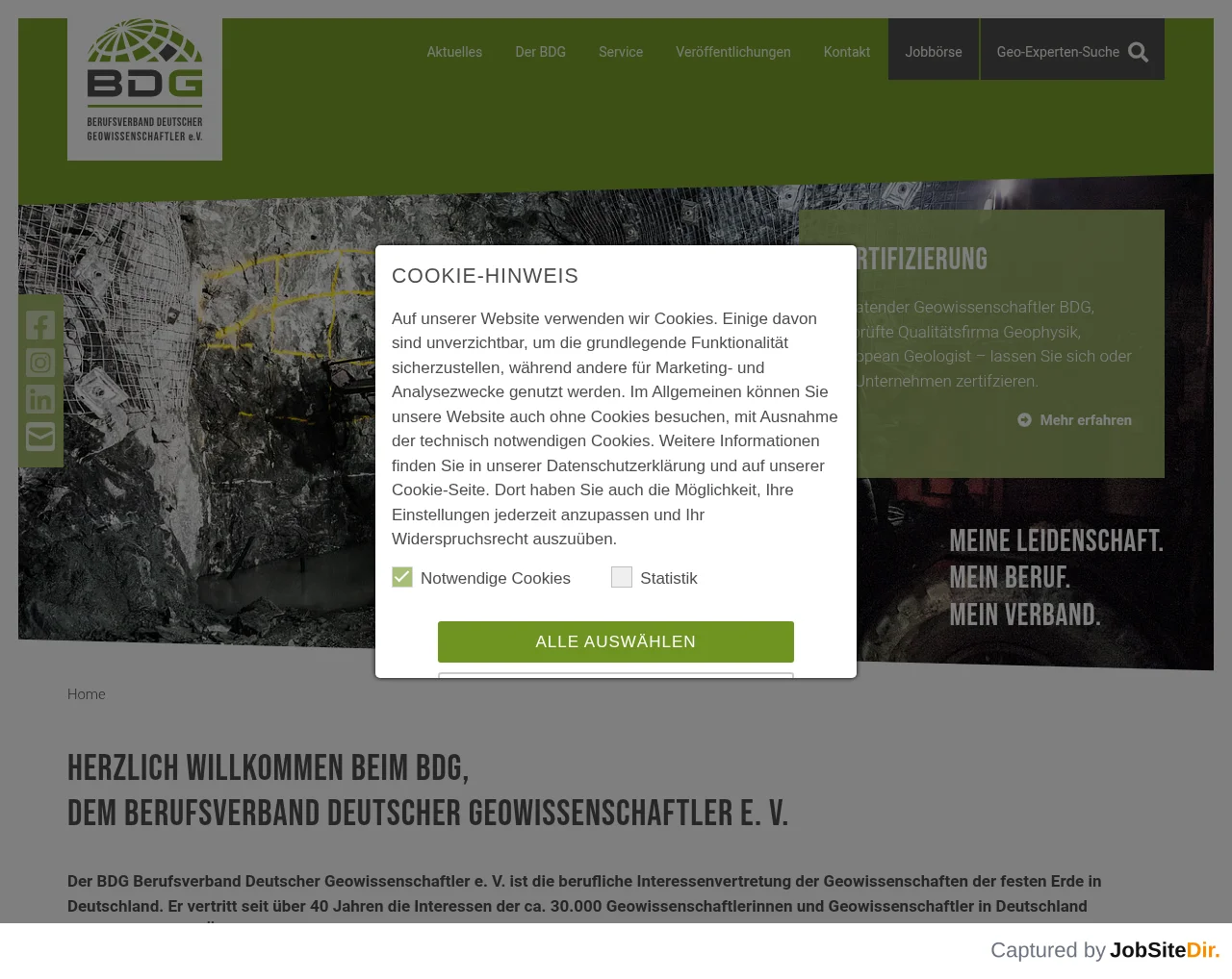 Geoberuf.de website screenshot