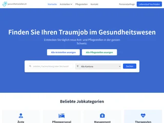 gesundheitsstellen.ch platform preview gesundheitsstellen.ch platform preview