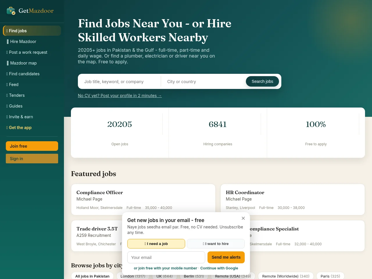 Get Mazdoor screenshot Get Mazdoor website screenshot