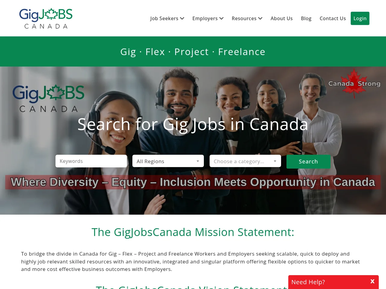 GigJobsCanada screenshot GigJobsCanada job board platform screenshot showing job search interface