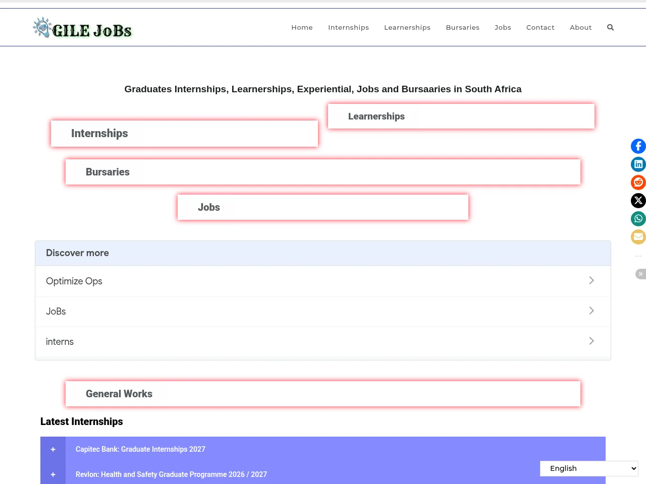 GILE JoBs screenshot GILE JoBs job board platform screenshot showing job search interface