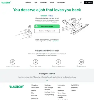 Glassdoor screenshot preview