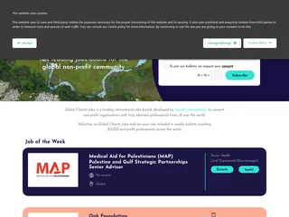 GlobalCharityJobs platform preview GlobalCharityJobs platform preview