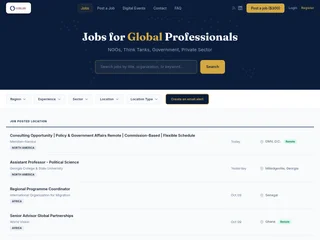 GlobalJobs.org platform preview GlobalJobs.org platform preview