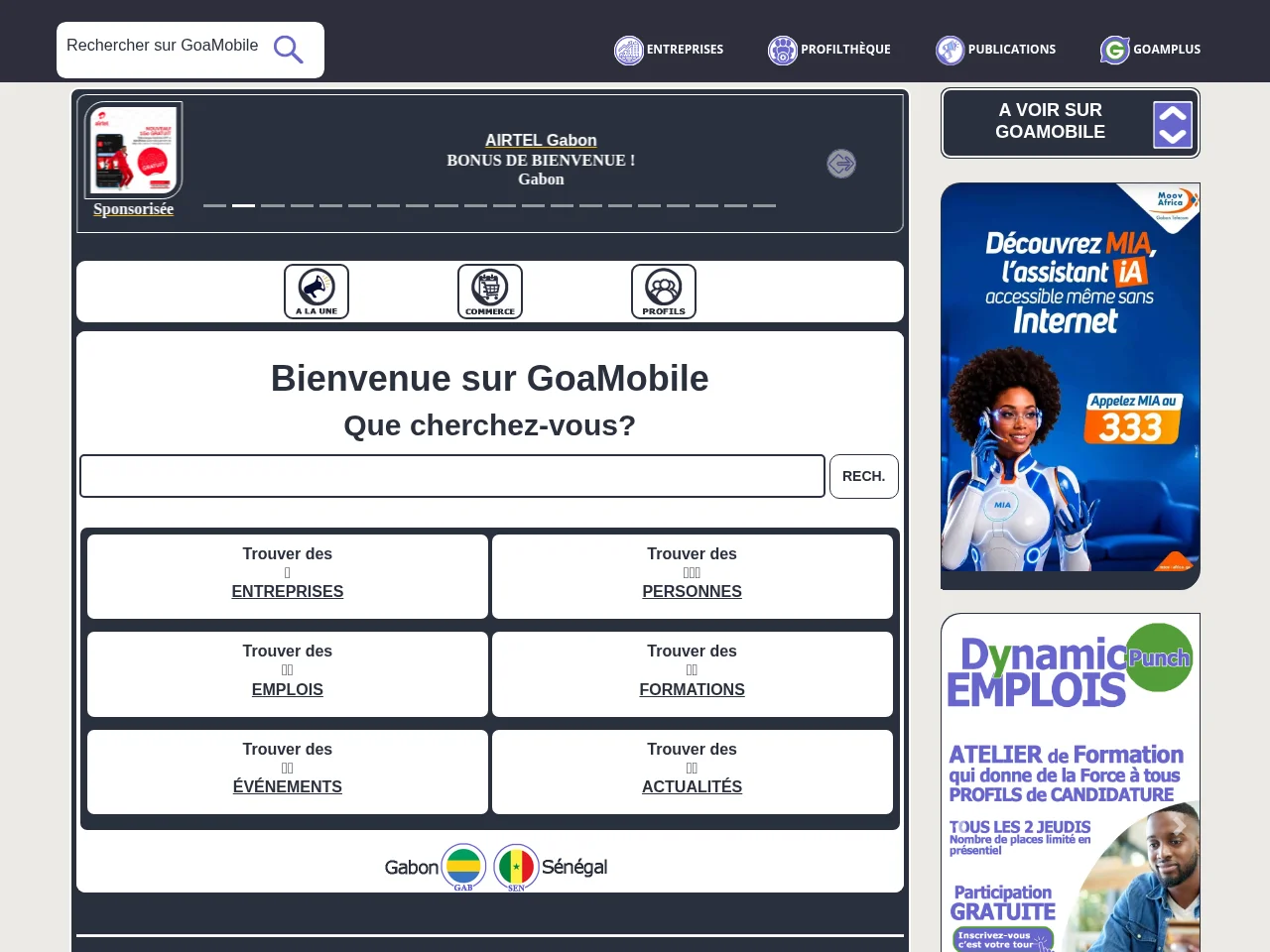 GoaMobile website screenshot
