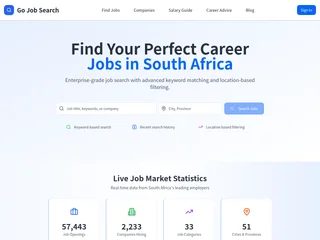 Go Job Search ZA platform preview