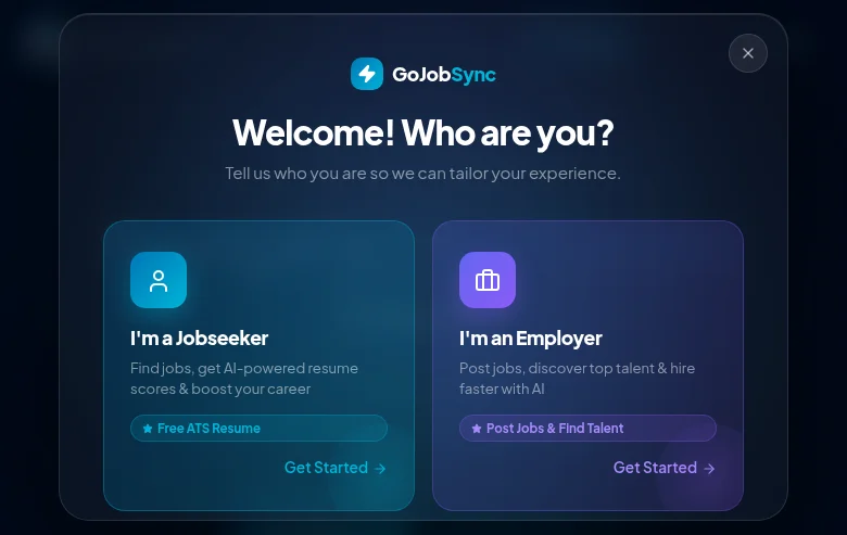 GoJobSync screenshot GoJobSync job board platform screenshot showing job search interface
