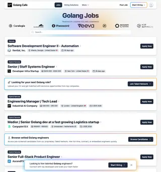 Golang.cafe platform preview