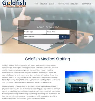 Goldfish Medical Staffing platform preview