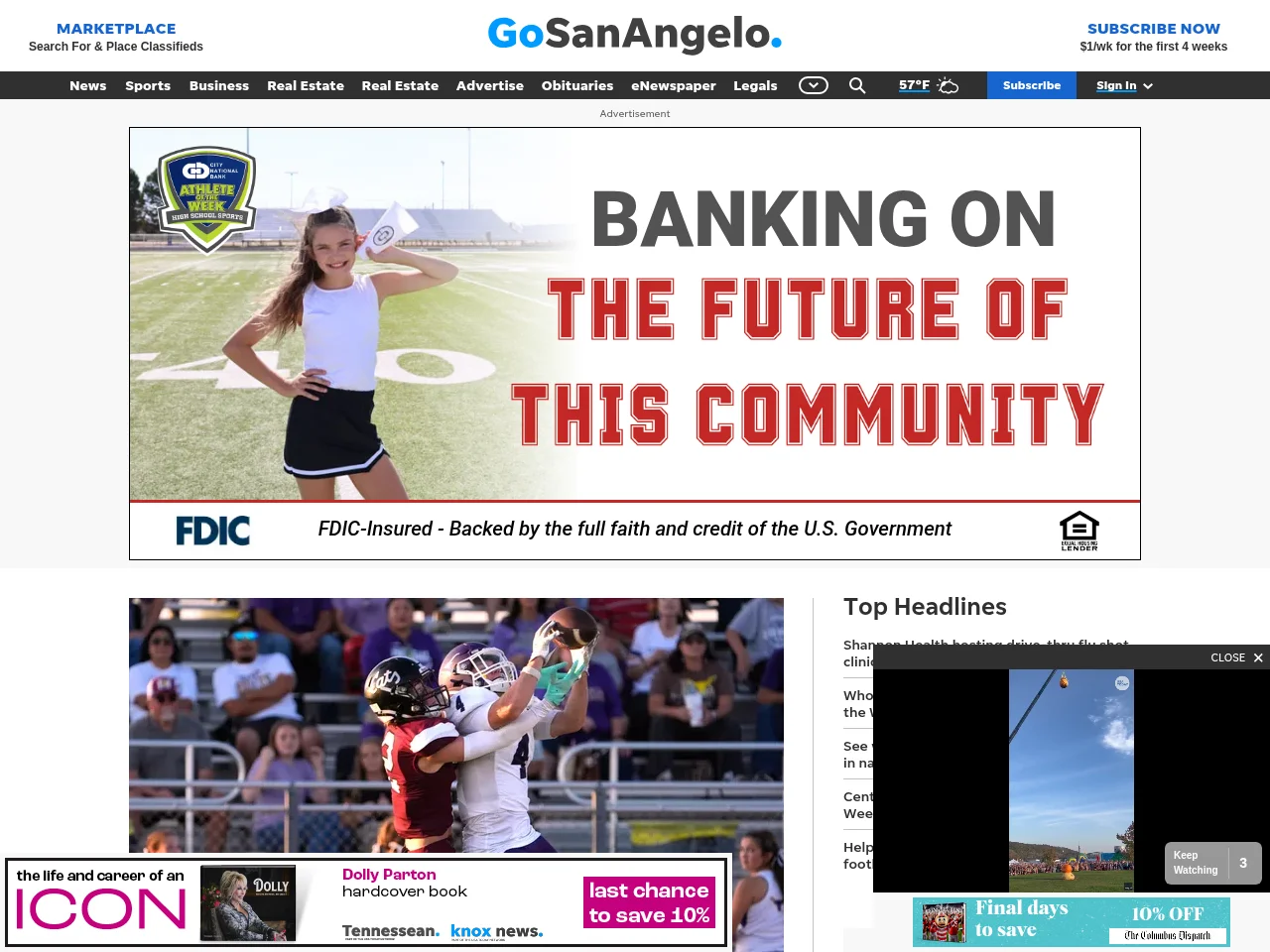 GoSanAngelo.com website screenshot