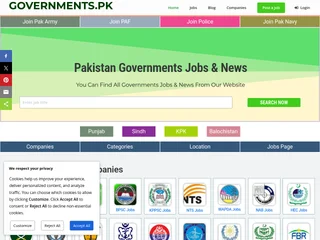 Governments.pk platform preview Governments.pk platform preview