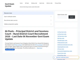GovtExamUpdate.com screenshot preview