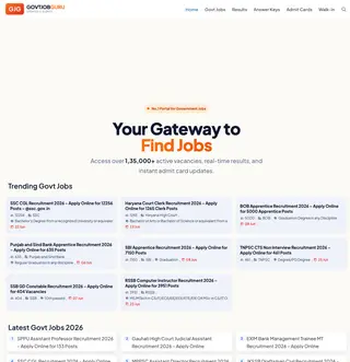GovtJobGuru.in platform preview