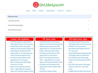 GovtJobs4you platform preview GovtJobs4you platform preview