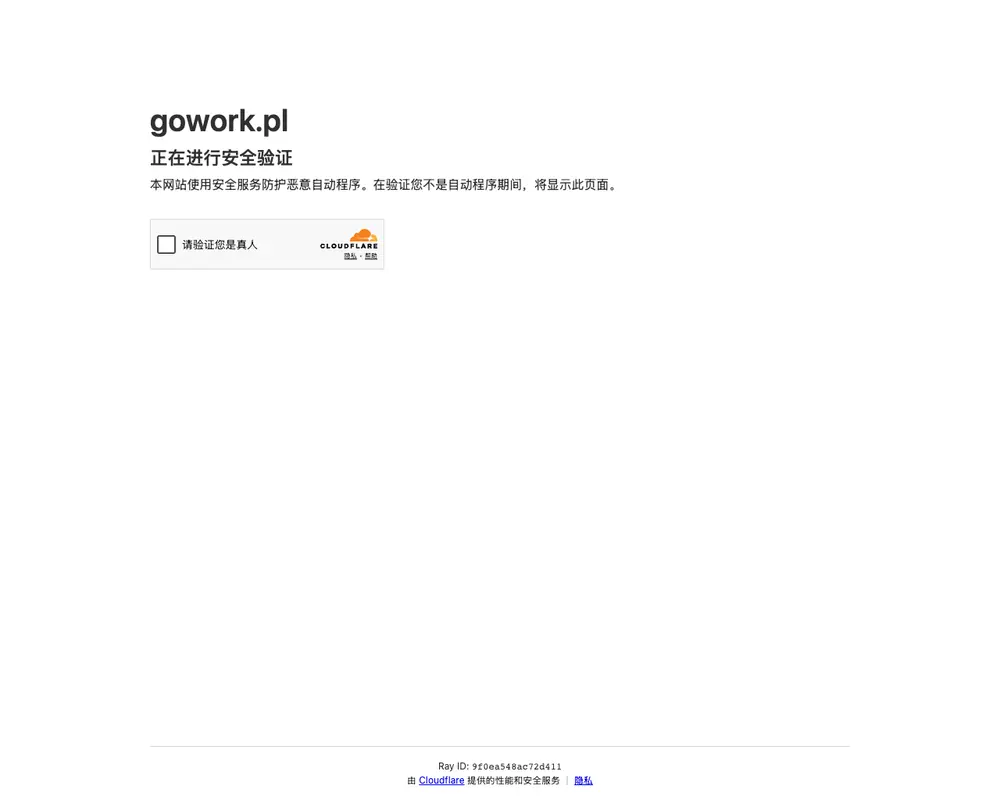 GoWork.pl job board platform screenshot showing job search interface