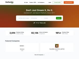 Go Zambia Jobs platform preview