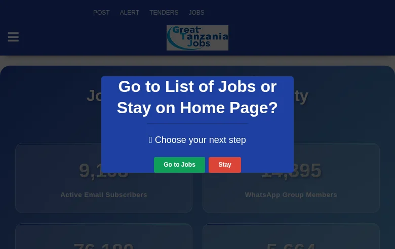 Great Tanzania Jobs screenshot Great Tanzania Jobs job board platform screenshot showing job search interface
