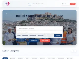 Greek Jobs Portal platform preview