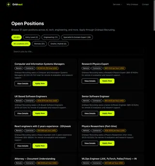 Gridnaut Recruiting platform preview