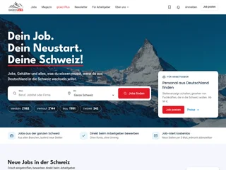 GRÜEZIJOBS.ch platform preview