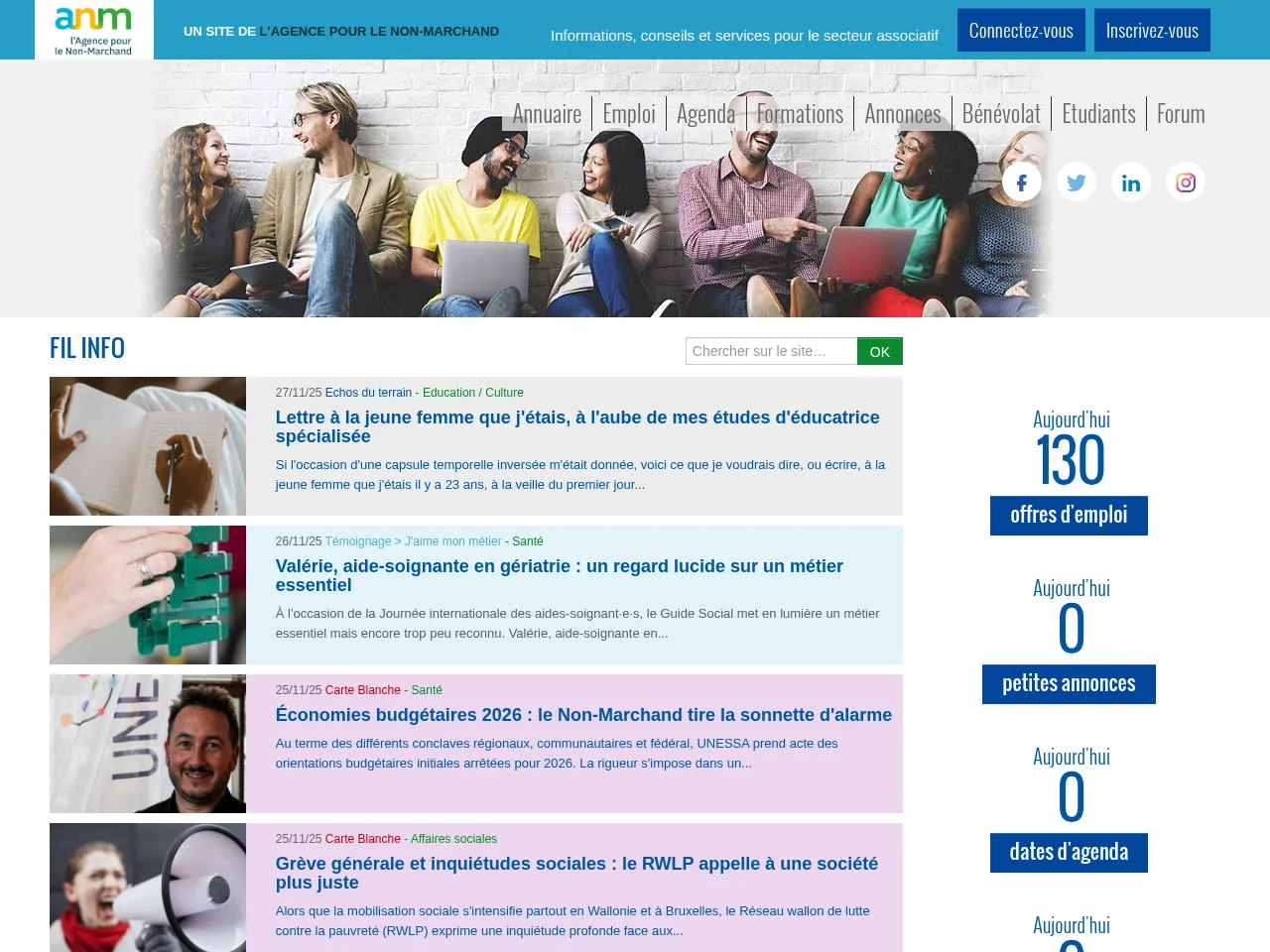 Guide Social job board platform screenshot showing job search interface