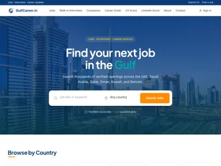 GulfCareer.in screenshot preview