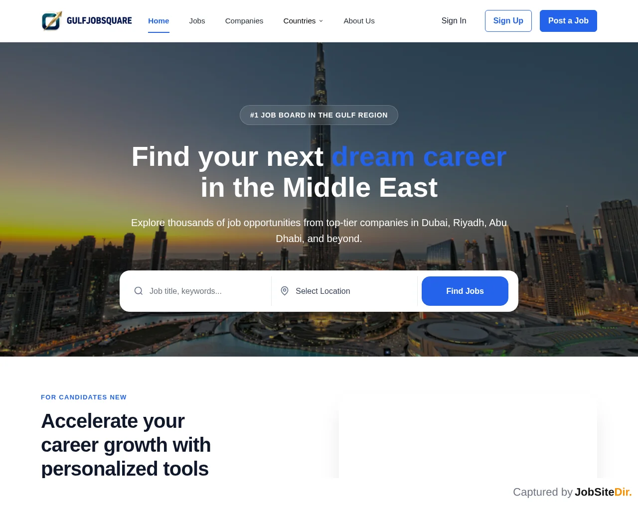 Gulf Job Square website screenshot