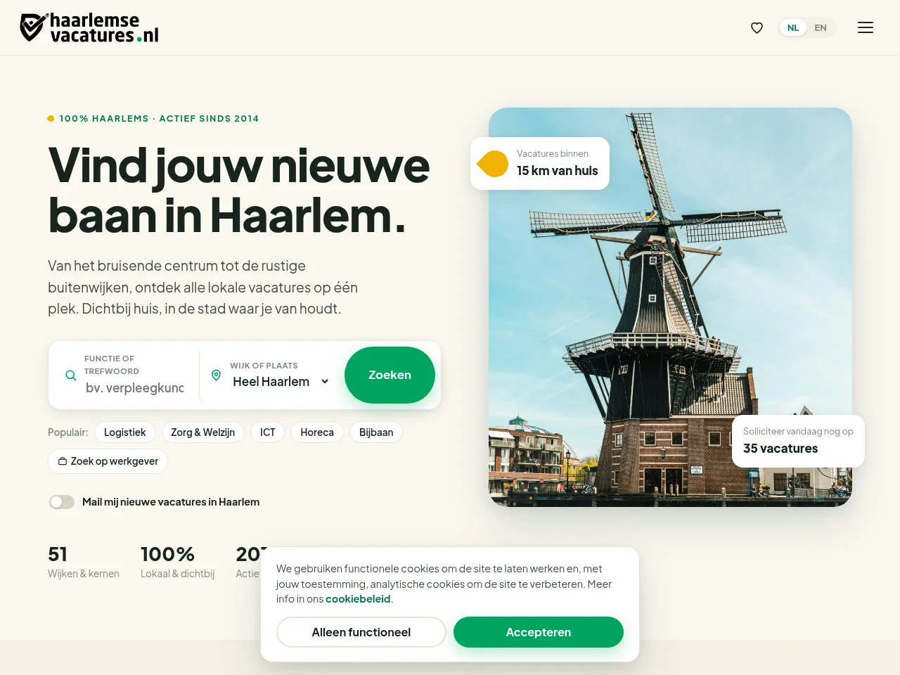 Haarlemsevacatures.nl website screenshot