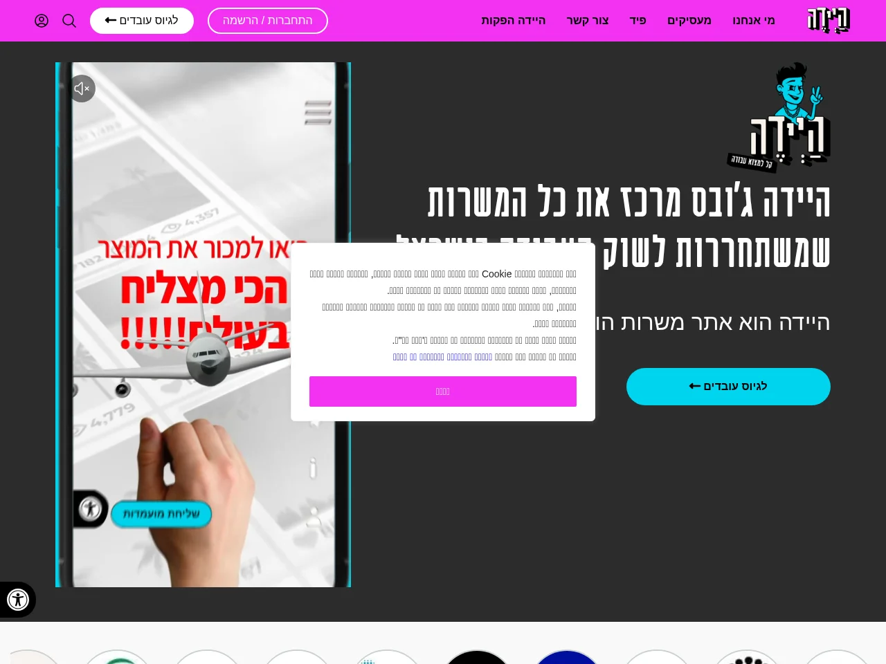 Haide Jobs screenshot Haide Jobs job board platform screenshot showing job search interface