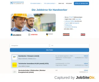 Handwerker Stellenmarkt platform preview