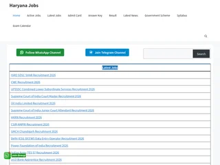 Haryana Jobs platform preview Haryana Jobs platform preview