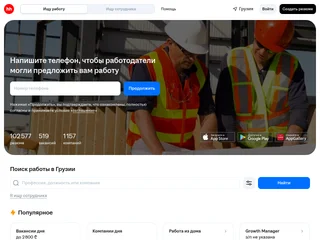 headhunter.ge screenshot preview