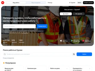 headhunter.ge platform preview