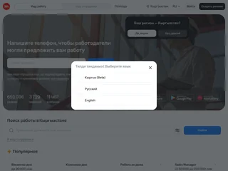 headhunter.kg platform preview