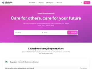 Healthcare Jobs | JobsMedia.io screenshot preview